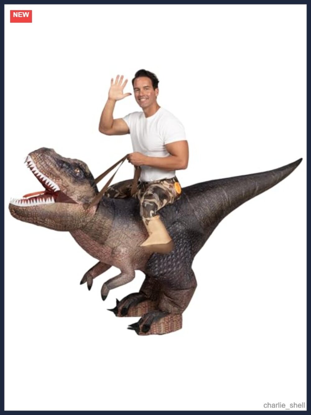 Inflatable T-Rex Costume Adult Ride On Blow Up Halloween Cosplay